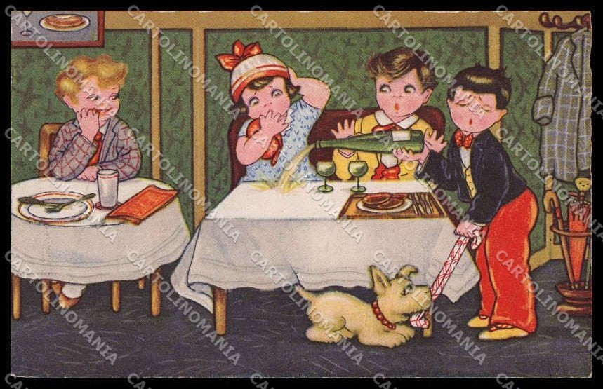 Artist Signed Margret Boriss Children Dog Rokat serie 147 pc ZG4563 – fronte