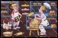 Artist Signed Margret Boriss Children Dog Baker Rokat 146 pc ZG4565 – fronte