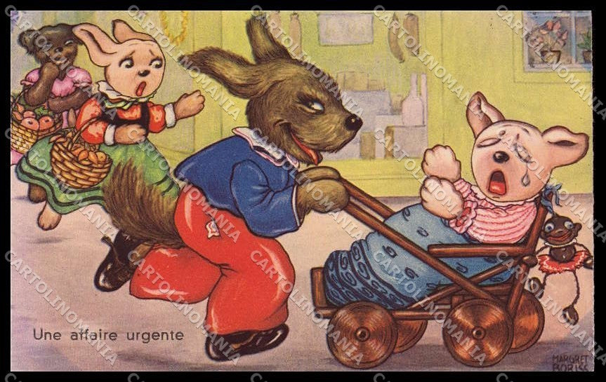 Artist Signed Margret Boriss Dressed Dog Amag serie 0418 pc ZG4567 – fronte