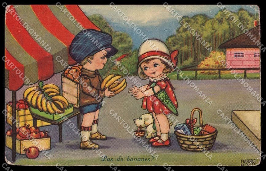 Artist Signed Margret Boriss Children Amag serie 0304 CREASED pc ZG4573 – fronte