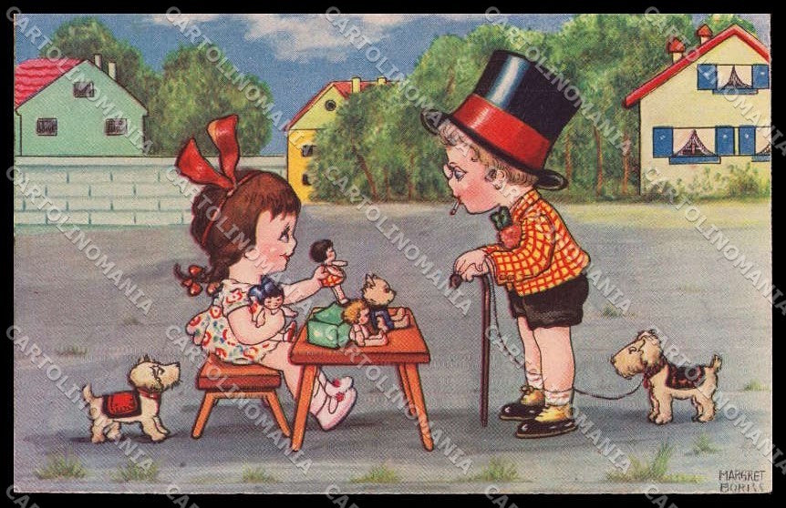 Artist Signed Margret Boriss Children Amag serie 0304 pc ZG4584 – fronte