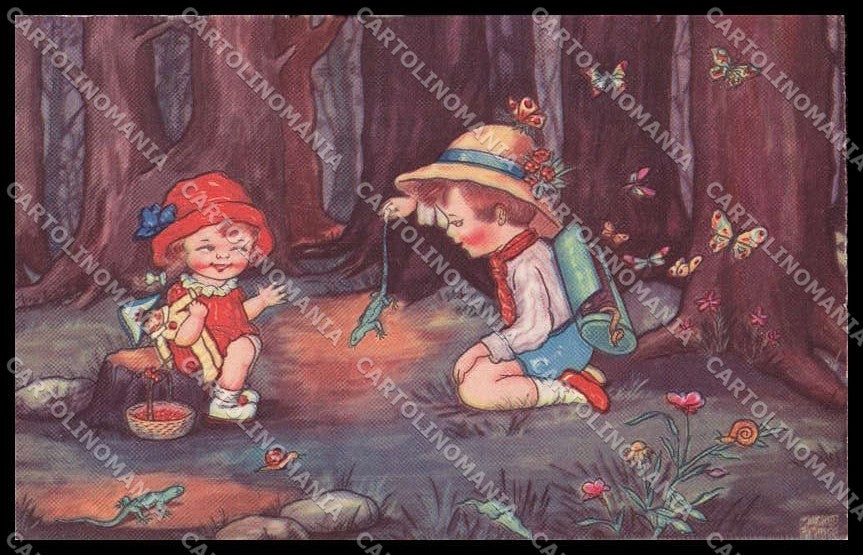 Artist Signed Margret Boriss Children Amag serie 0321 pc ZG4589 – fronte