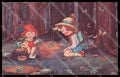 Artist Signed Margret Boriss Children Amag serie 0321 pc ZG4589 – fronte
