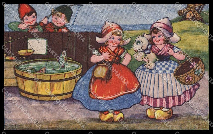 Artist Signed Margret Boriss Dutch Children Rokat serie 149 pc ZG4592 – fronte
