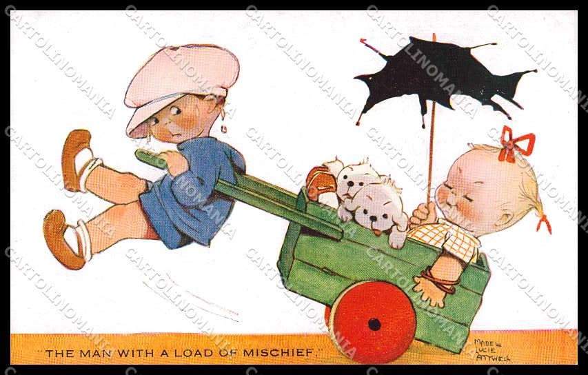 Artist Signed Mabel Lucie Attwell Children serie 1015 pc ZG4599 – fronte