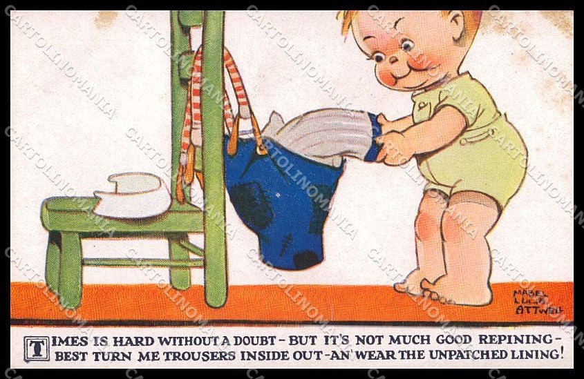 Artist Signed Mabel Lucie Attwell Boy serie 1586 pc ZG4603 – fronte