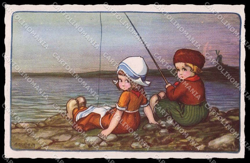 Artist Signed Bertiglia Dutch Children Bambini Degami serie 156 pc ZG4614 – fronte
