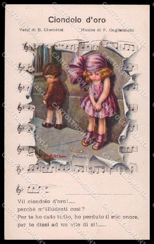 Artist Signed Bertiglia Children Music Sheet Spartito serie 2245 pc ZG4620 – fronte