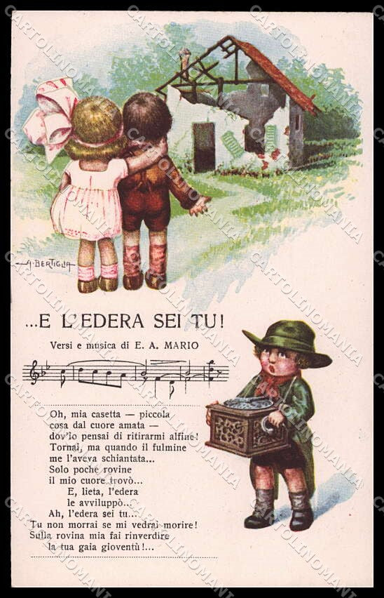 Artist Signed Bertiglia Children Music Sheet Spartito serie 2285 pc ZG4622 – fronte