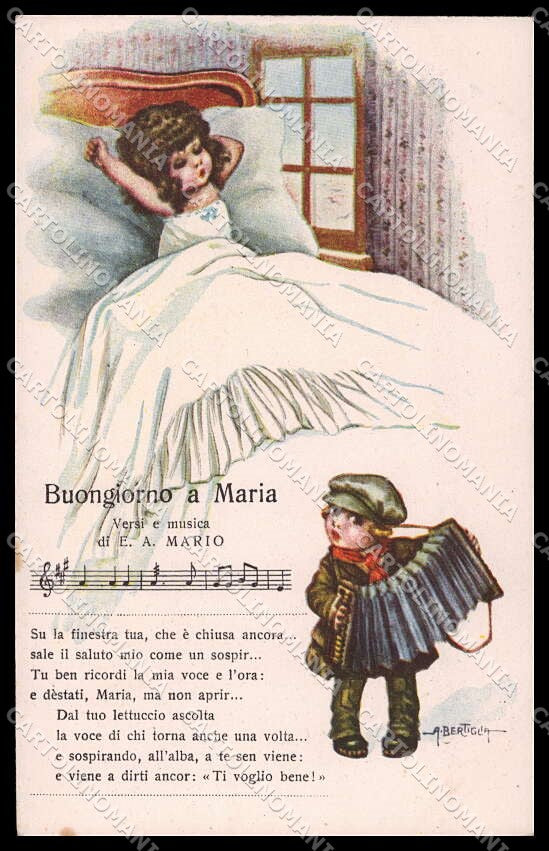 Artist Signed Bertiglia Children Music Sheet Spartito serie 2285 pc ZG4623 – fronte