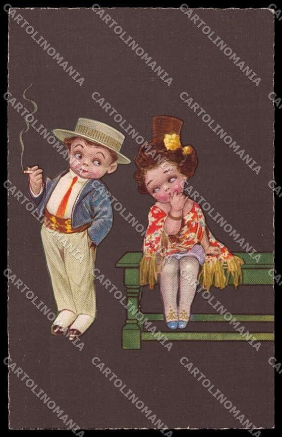 Artist Signed Colombo Children Spanish Girl Bambini serie 2034 pc ZG4651 – fronte