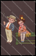 Artist Signed Colombo Children Spanish Girl Bambini serie 2034 pc ZG4651 – fronte