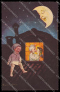 Artist Signed Colombo Children Paper Moon Bambini serie 1907-3 pc ZG4657 – fronte