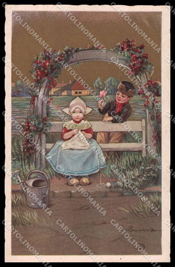 Artist Signed Colombo Dutch Children Bambini serie 2337 pc ZG4677 – fronte