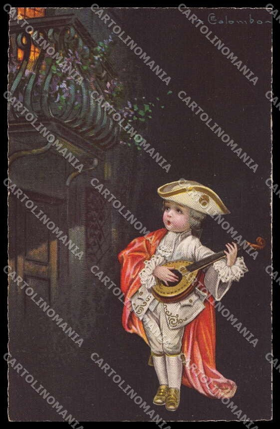 Artist Signed Colombo Boy Bambini serie 2035 pc ZG4682 – fronte