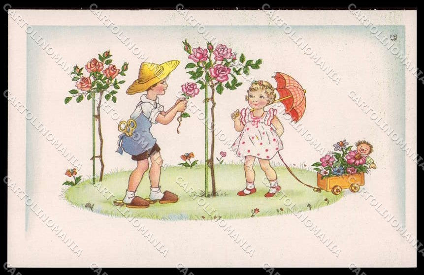 Artist Signed M B Marjolein Bastin ? Children serie 8523 pc ZG4685 – fronte