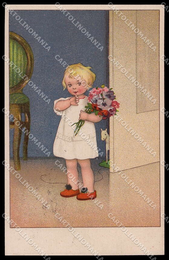 Artist Signed F. Baumgarten ? L. Doring ? Girl EAS serie 535 pc ZG4691 – fronte