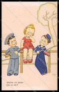 Artist Signed Willy Children Bambini Aviazione Marina serie 9 pc ZG4701 – fronte