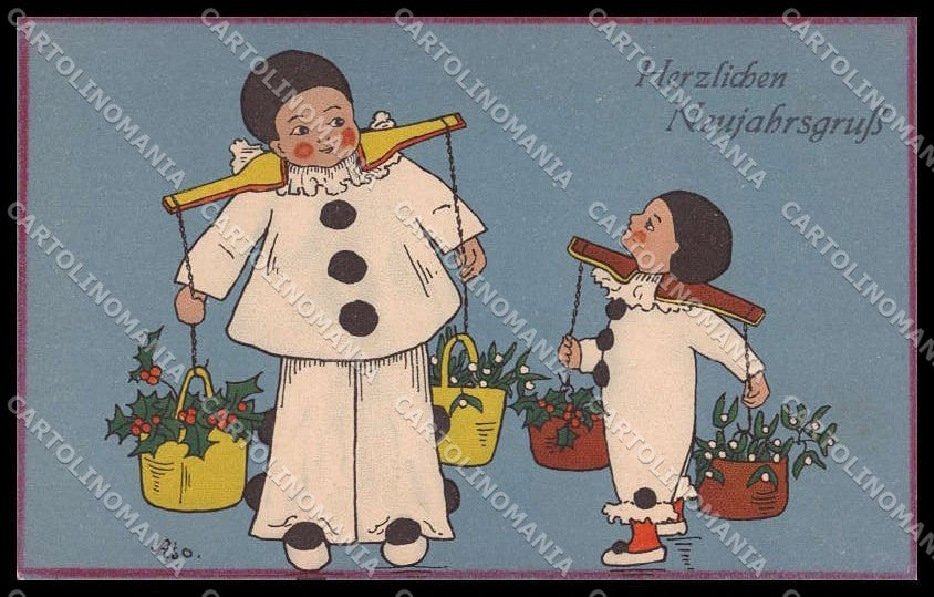 Artist Signed Aso Pierrot Children Meissner Buch serie 2550 pc ZG4706 – fronte