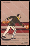 Artist Signed Naillod Royalty Bowling a Roma Savoia A-6 Kursaal Reims pc ZG4736 – fronte