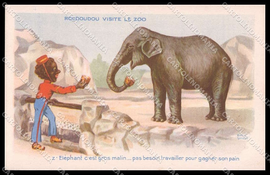 Artist Signed Raoul Guinot Magasins Samaritaine Roudoudou Zoo WRINKLES pc ZG4799 – fronte