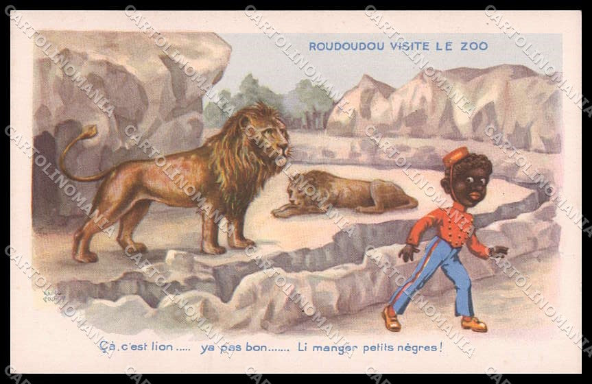 Artist Signed R. Guinot Magasins Samaritaine Roudoudou Zoo Lion pc ZG4803 – fronte
