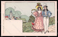 Artist Signed L. Burret Lady Art Nouveau Collection des Cent 40 pc ZG4823 – fronte