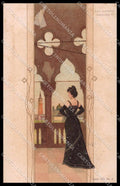 Artist Signed Basch Arpad Lady Venezia Art Nouveau serie 785-6pc ZG4831 – fronte