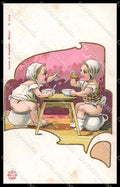 Artist Signed Children Chamber Pot Vaso da Notte Art Nouveau pc ZG4886 – fronte