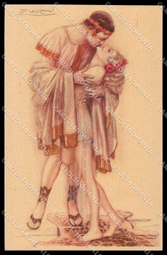 Artist Signed L. A. Mauzan Romantic Couple serie 248-3 pc ZG4896 – fronte