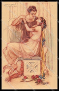 Artist Signed L. A. Mauzan Romantic Couple serie 248-5 pc ZG4897 – fronte