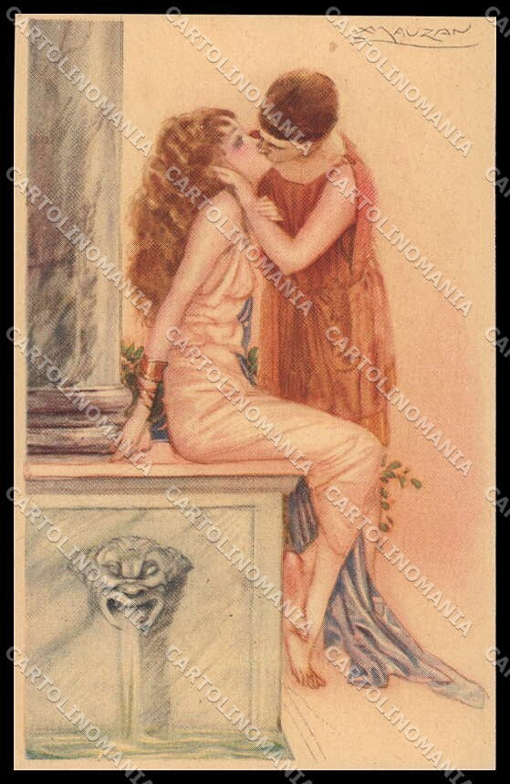 Artist Signed L. A. Mauzan Romantic Couple serie 248-1 pc ZG4899 – fronte