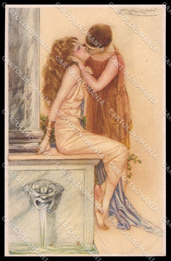 Artist Signed L. A. Mauzan Romantic Couple serie 248-1 pc ZG4900 – fronte