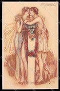 Artist Signed L. A. Mauzan Romantic Couple serie 248-2 pc ZG4901 – fronte
