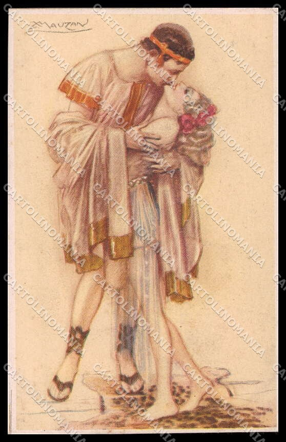 Artist Signed L. A. Mauzan Romantic Couple serie 248-3 pc ZG4902 – fronte