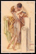 Artist Signed L. A. Mauzan Romantic Couple serie 248-4 pc ZG4903 – fronte