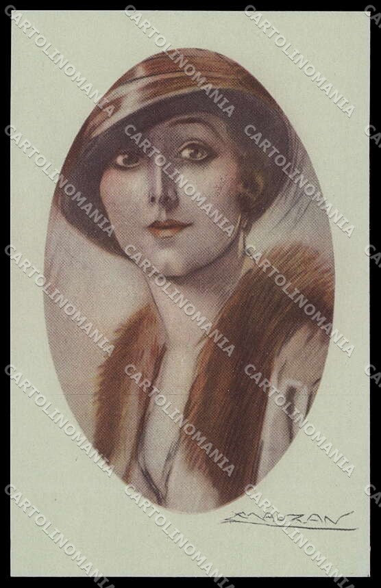 Artist Signed L. A. Mauzan Glamour Fashion Lady Mode serie 279-3 pc ZG4909 – fronte