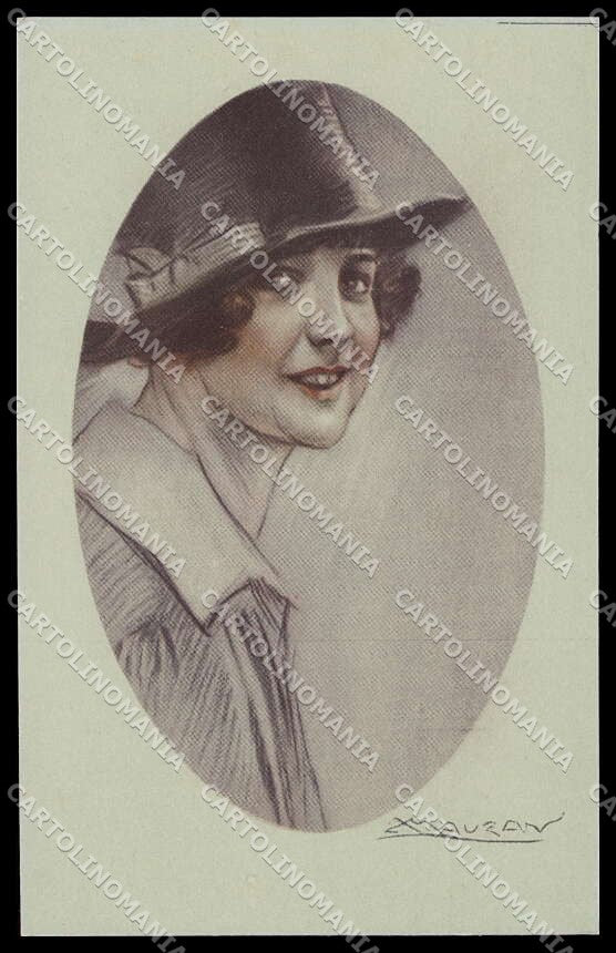 Artist Signed L. A. Mauzan Glamour Fashion Lady Mode serie 279-1 pc ZG4911 – fronte
