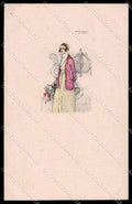 Artist Signed L. A. Mauzan Glamour Fashion Lady Mode serie 414M-1 pc ZG4918 – fronte