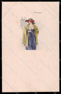 Artist Signed L. A. Mauzan Glamour Fashion Lady Mode serie 414M-3 pc ZG4920 – fronte