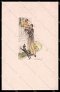 Artist Signed L. A. Mauzan Romantic Couple serie 395M-2 pc ZG4925 – fronte