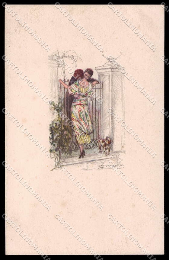 Artist Signed L. A. Mauzan Romantic Couple serie 395M-6 pc ZG4929 – fronte
