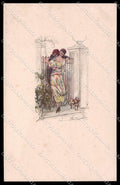 Artist Signed L. A. Mauzan Romantic Couple serie 395M-6 pc ZG4929 – fronte