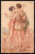 Artist Signed L. A. Mauzan Romantic Couple serie 248-6 pc ZG4930 – fronte