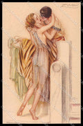 Artist Signed L. A. Mauzan Romantic Couple serie 248-4 pc ZG4934 – fronte