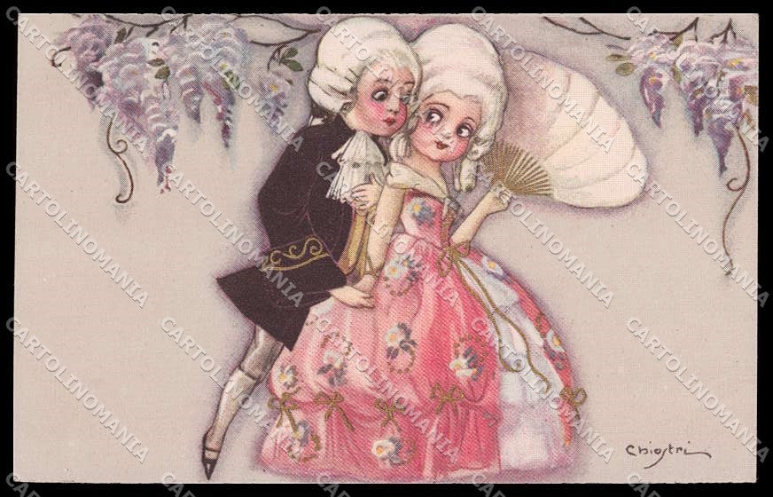 Artist Signed Chiostri Children Art Deco Ballerini e Fratini serie 176 pc ZG4973 – fronte