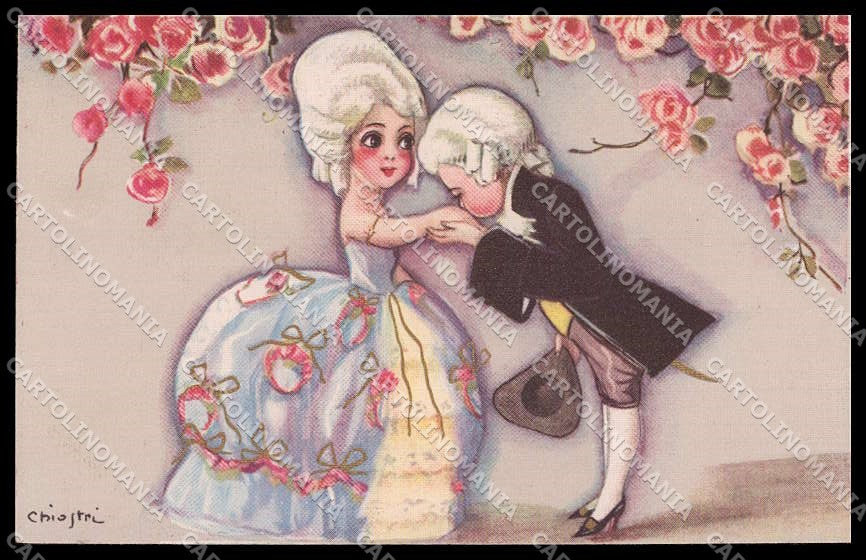 Artist Signed Chiostri Children Art Deco Ballerini e Fratini serie 176 pc ZG4975 – fronte