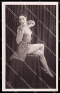 French Risque Nude Woman Smoking ABRADED RPPC postcard ZG5148 – fronte