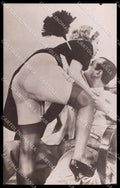 French Risque Nude Woman Couple Stocking Original RPPC postcard ZG5161 – fronte