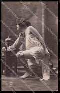 French Risque Woman PC Paris 1521 Stocking Original RPPC postcard ZG5395 – fronte